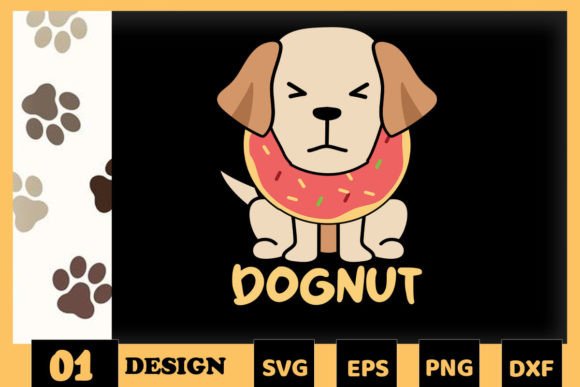 Animal Puns Dog Dognut Donut Funny Design Review