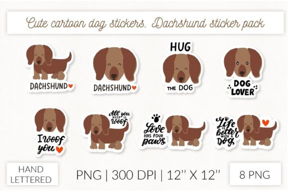 Cute Dog Stickers: Puppy Dachshund Design Review