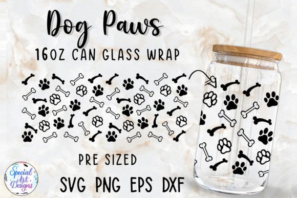 Dog Paw Glass Can Wrap Cut File: Hands-On Test