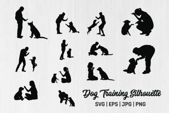 Dog Training Silhouettes, Dog Trainer