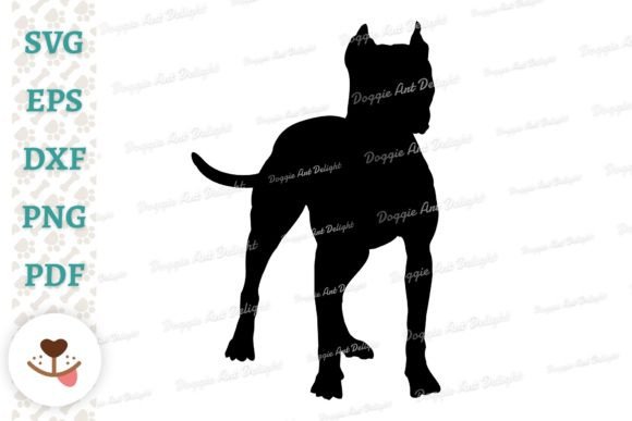 Pit Bull Terrier Silhoeutte Svg Png Dxf